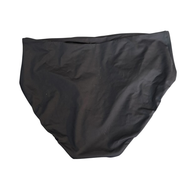 Lands' End Women's Bikini Bottoms Size 12 Black High Waist Swimwear New No Tags - Picture 2 of 6